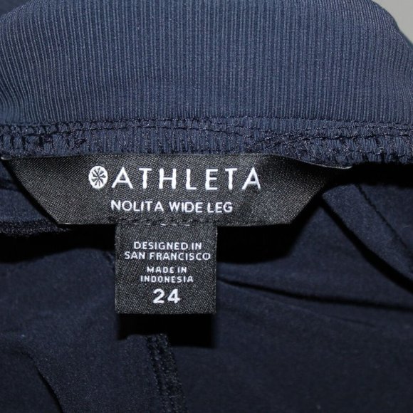 Athleta 2021 Nolita Wide Leg Pants Navy Blue Women's Plus Size 24 H13676 - Picture 10 of 13